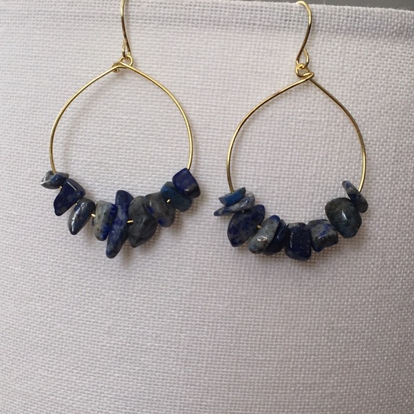 Blue grey HANDMADE earrings! - Picture 2 of 5